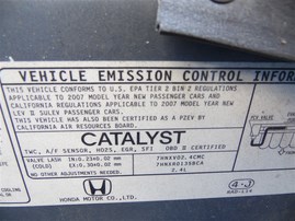 2007 Honda Accord LX Baby Blue Sedan 2.4L Vtec AT #A22544